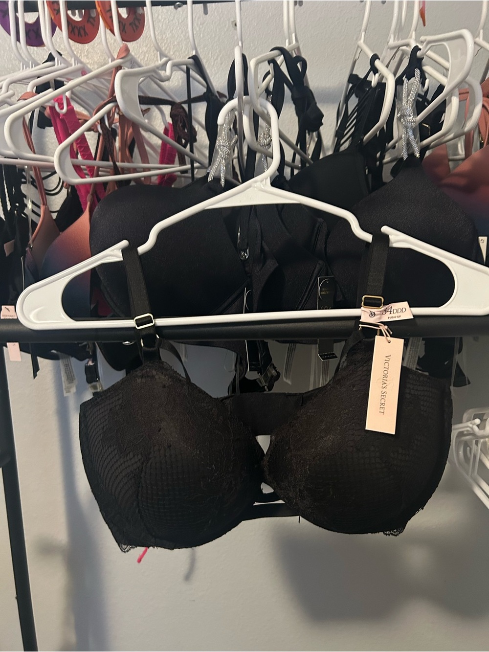 Victoria's Secret Black Lace Demi Bra with Underwire